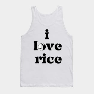 I love rice/yin yang logo/asian food lover design Tank Top